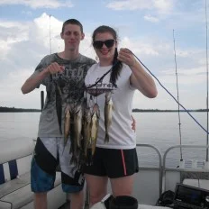 Stringer full of walleye
